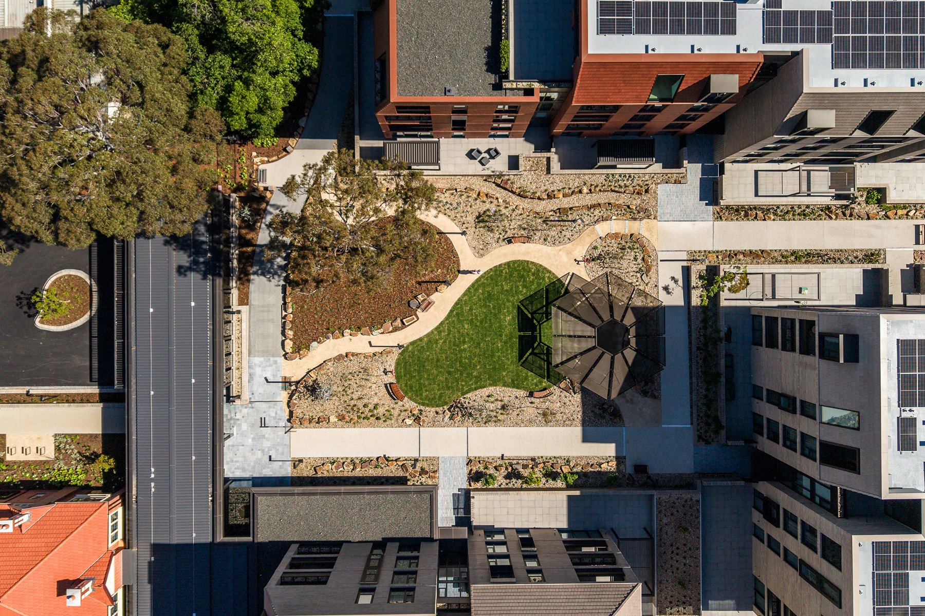 Birdseye view of St. Clare green