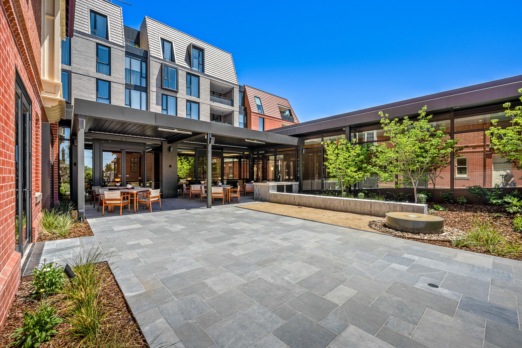 St. Clare outdoor dining and BBQ area